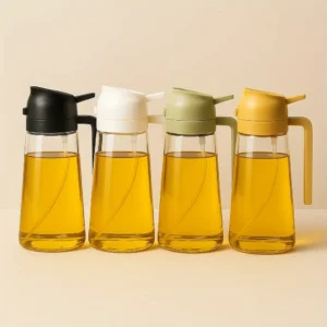 4-Pack Glass Oil Spray Bottles – 15.89oz