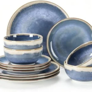 12 Pieces Ceramic Dinnerware Sets for 4,
